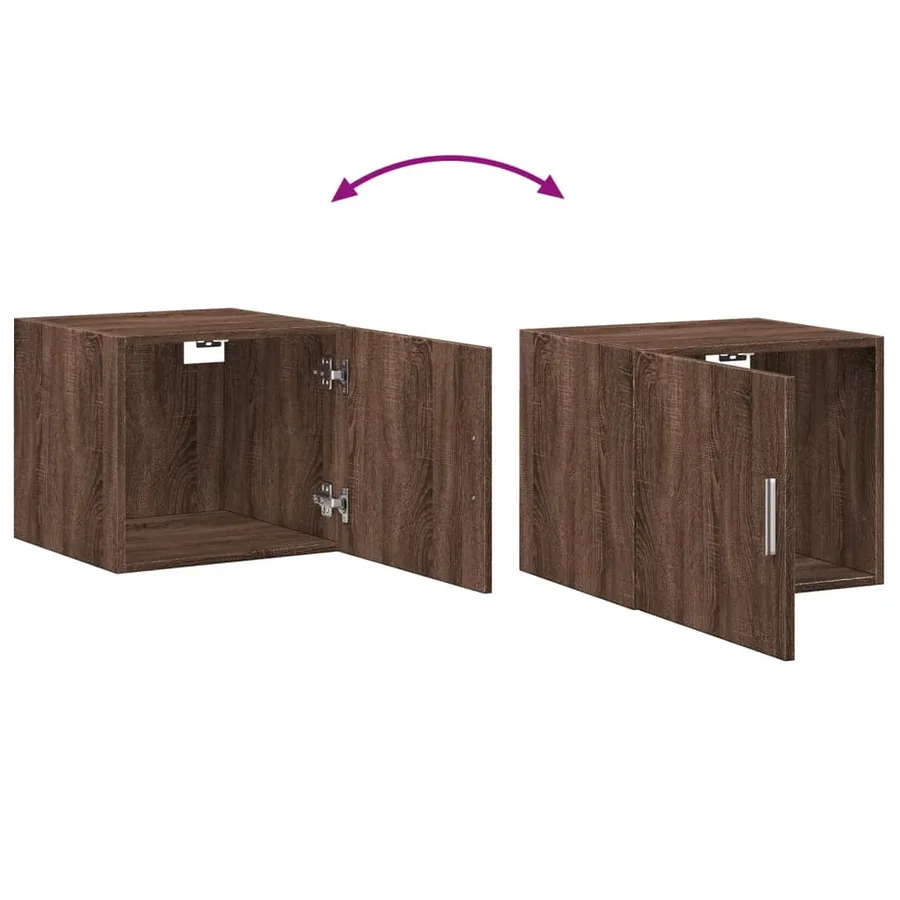 Armoire murale chêne marron 45x42,5x40 cm bois d'ingénierie - 8