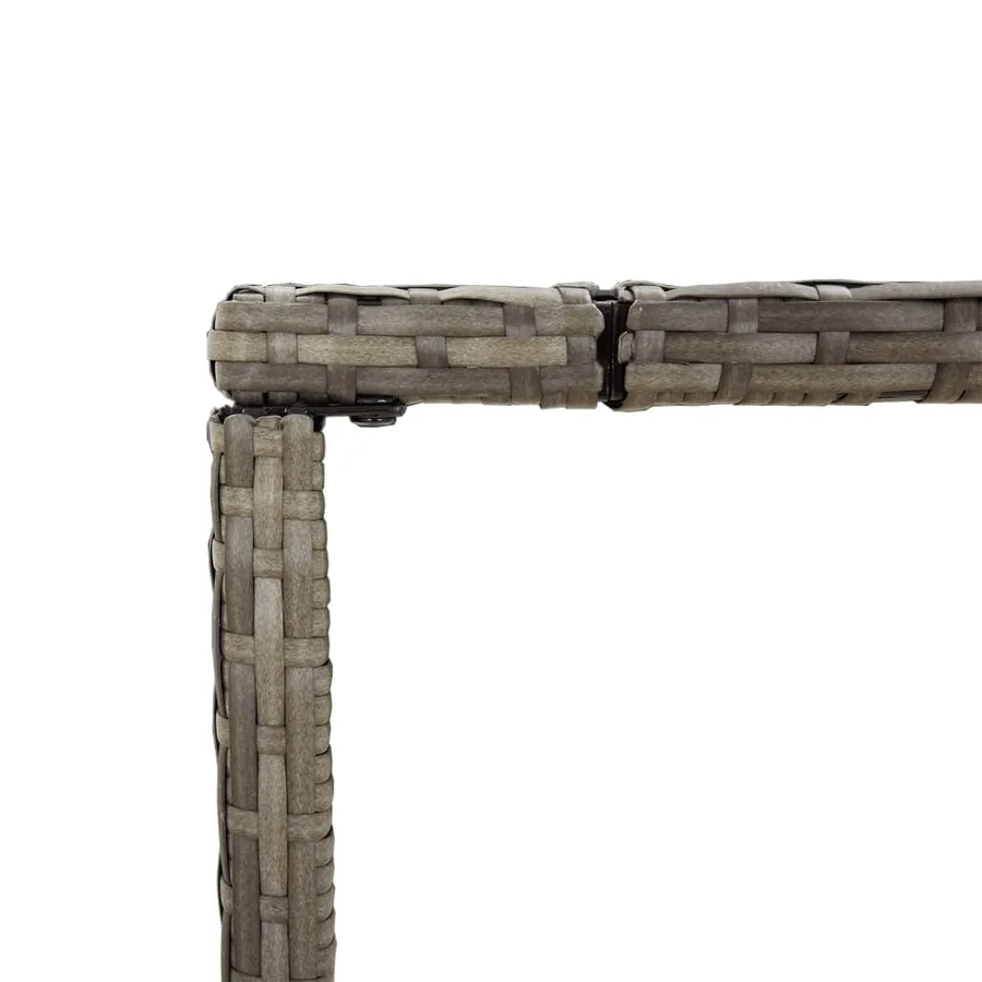 Ensemble de bar de jardin 7 pcs avec coussins gris poly rotin - 7