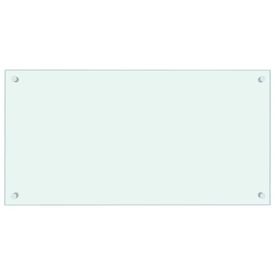 Dosserets de cuisine 2 pcs blanc 80x40 cm verre trempé - 4