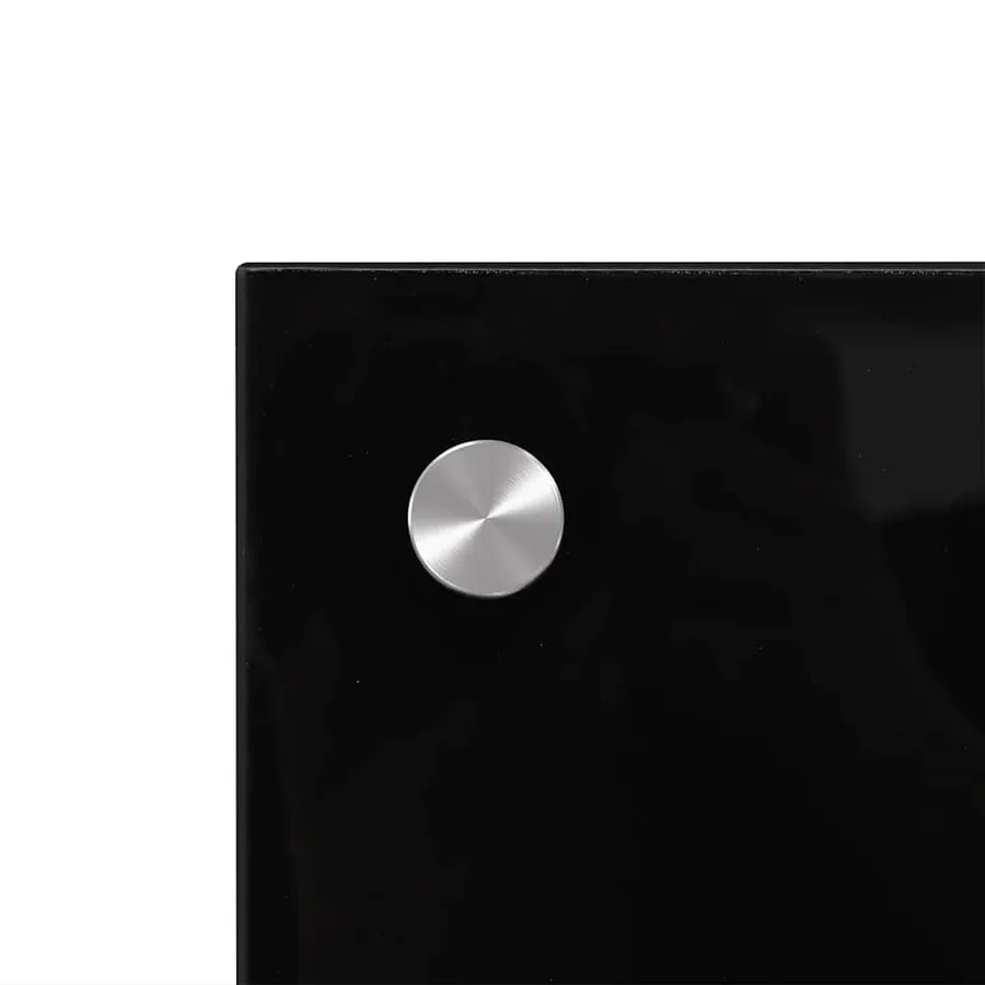 Dosserets de cuisine 2 pcs noir 80x60 cm verre trempé - 8