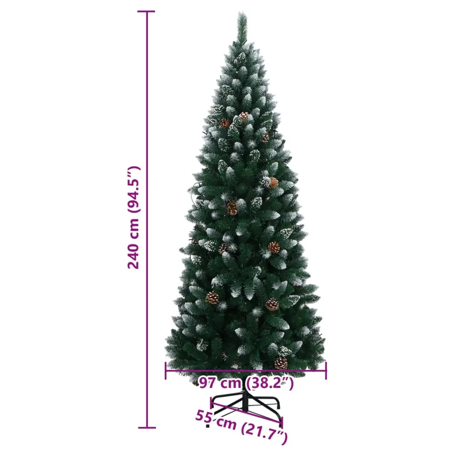Sapin de Noël artificiel 300 LED 240 cm - 12