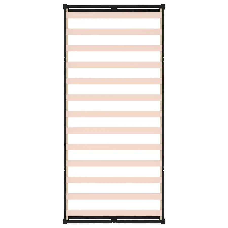 Cadre de lit sans matelas noir 90x200 cm bois massif - 6