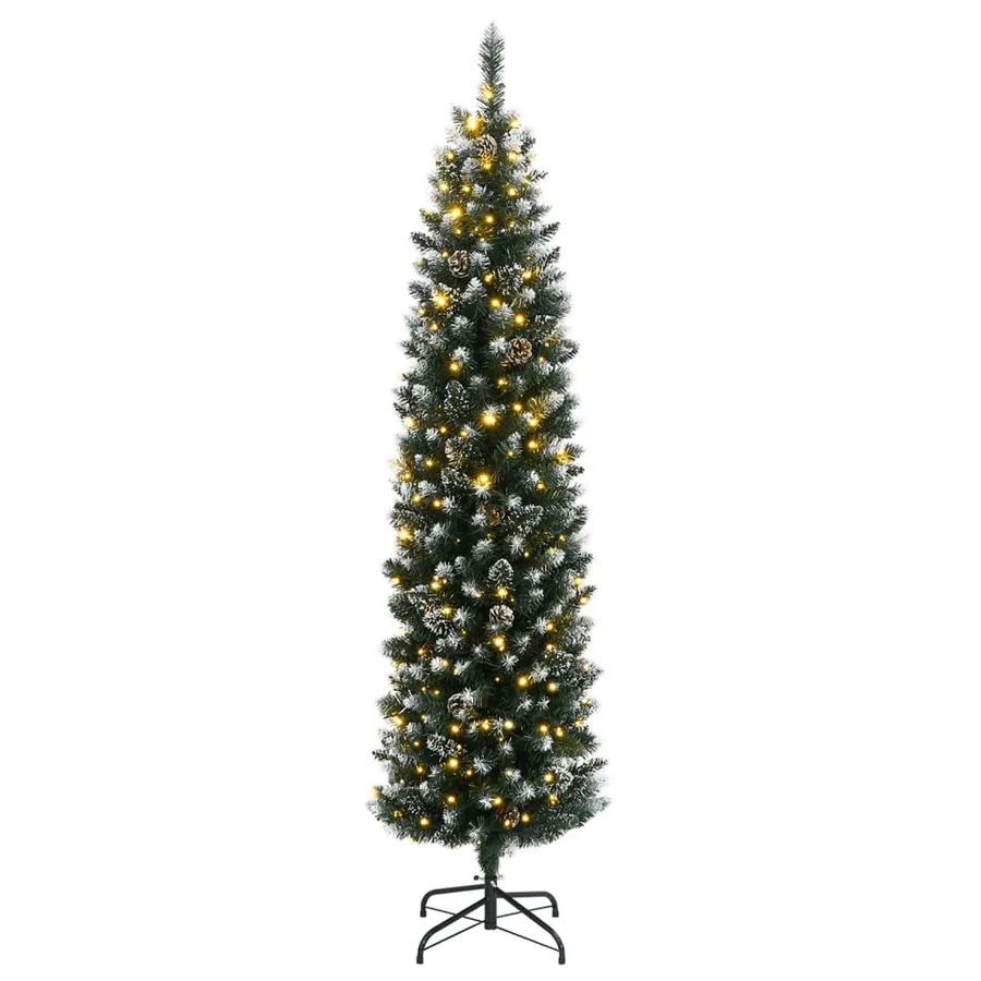 Sapin de Noël artificiel mince 150 LED 120 cm - 3