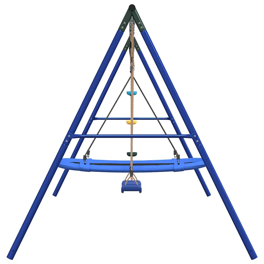 Jeu extérieur avec balançoire, balançoire à disque et nid - 4