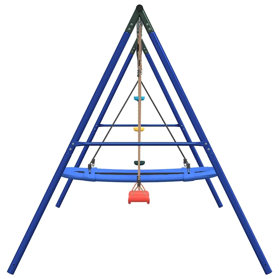 Jeu extérieur avec balançoire, balançoire à disque et nid - 4