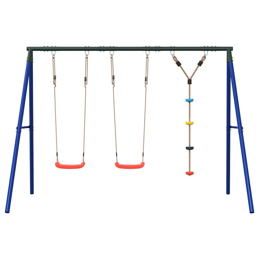 Ensemble balançoire d'extérieur balançoires et corde à disque - 3