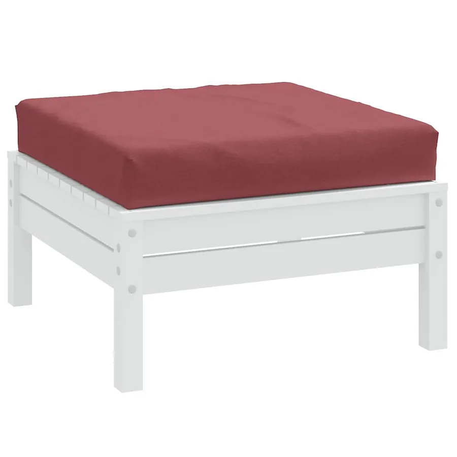 Coussin de palette rouge bordeaux mélangé 60x60x9,5 cm tissu