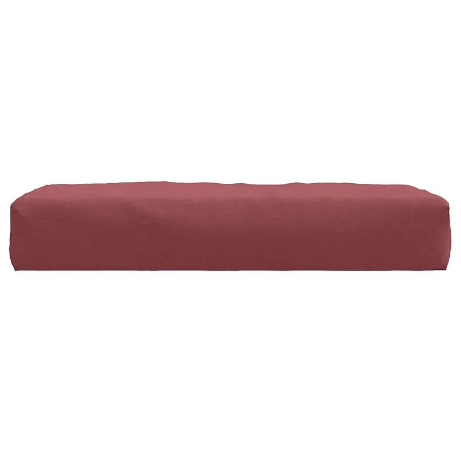 Coussin de palette rouge bordeaux mélangé 60x60x9,5 cm tissu - 4