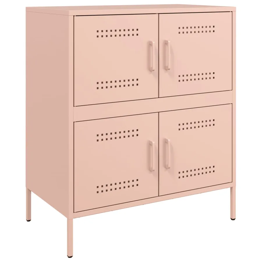 Buffet rose 68x39x79 cm acier - 2