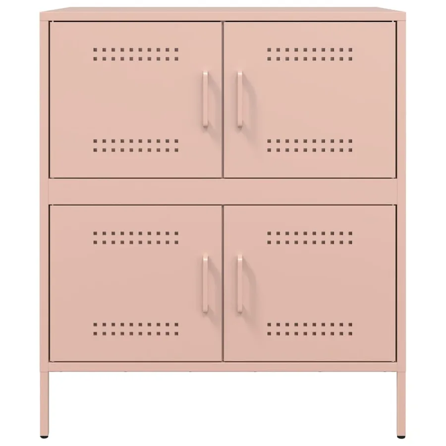Buffet rose 68x39x79 cm acier - 6