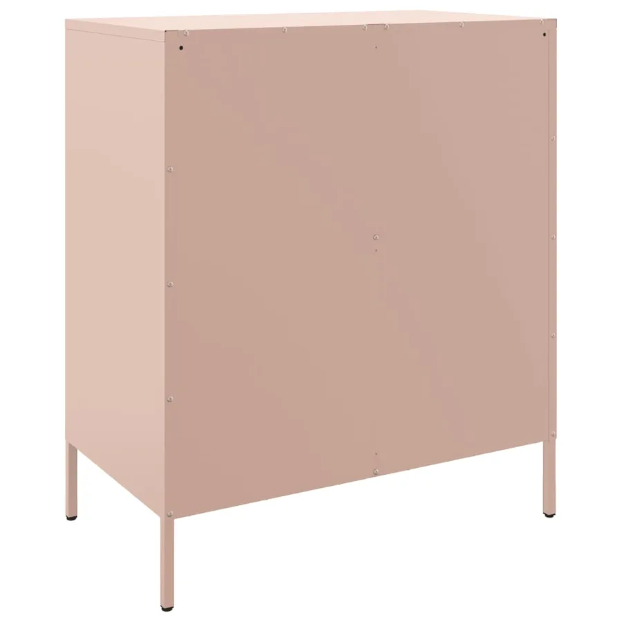 Buffet rose 68x39x79 cm acier - 8
