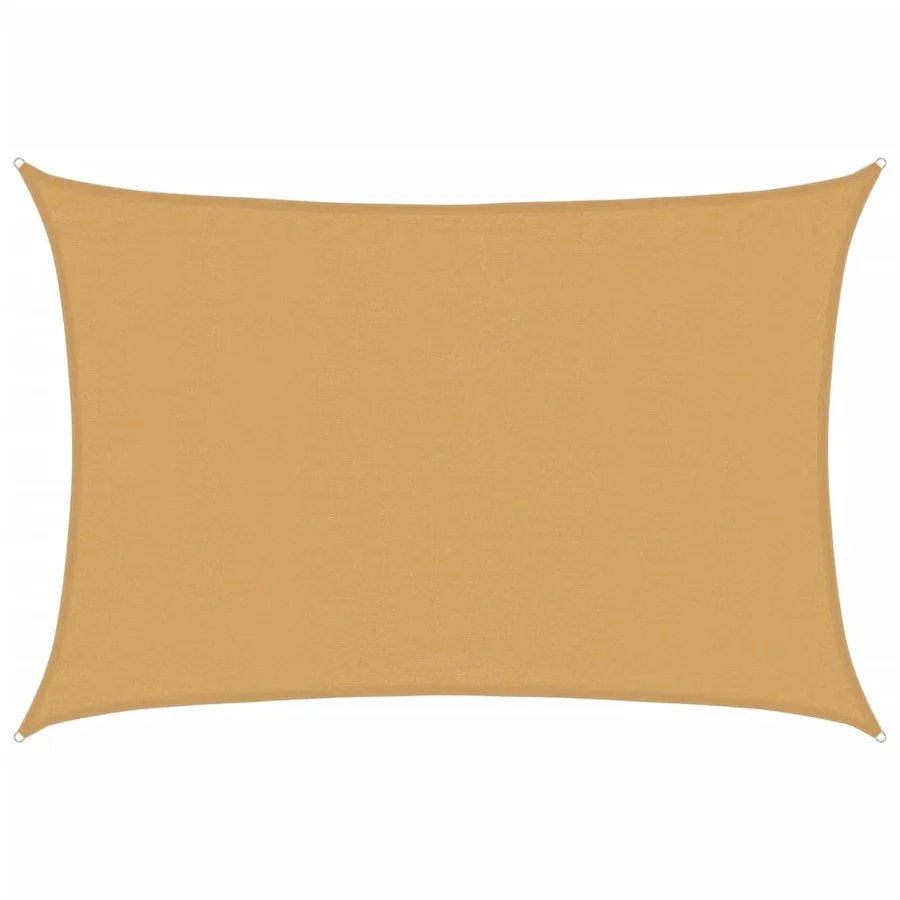 Voile d'ombrage 160 g/m² rectangulaire sable 3,5x5 m PEHD - 2
