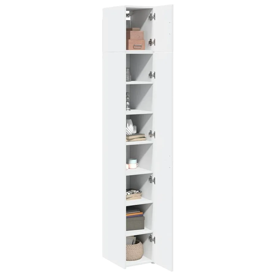 Armoire de rangement mince blanc 30x42,5x225 cm - 3