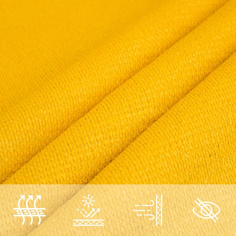 Voile d'ombrage 160 g/m² rectangulaire jaune 5x6 m PEHD - 7
