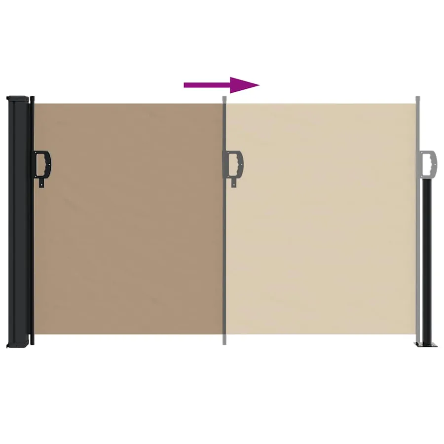 Auvent latéral rétractable taupe 120x600 cm - 5