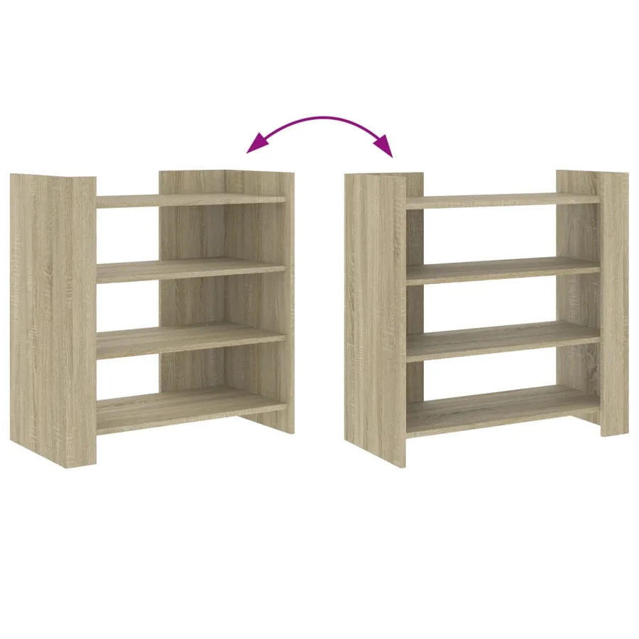 Buffet chêne sonoma 73,5x35x75 cm bois d'ingénierie - 7