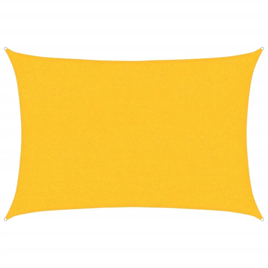 Voile d'ombrage 160 g/m² rectangulaire jaune 2x3 m PEHD - 2