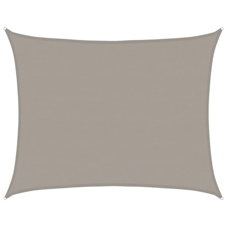 Voile d'ombrage 160 g/m² rectangulaire gris clair 6x7 m PEHD - 2