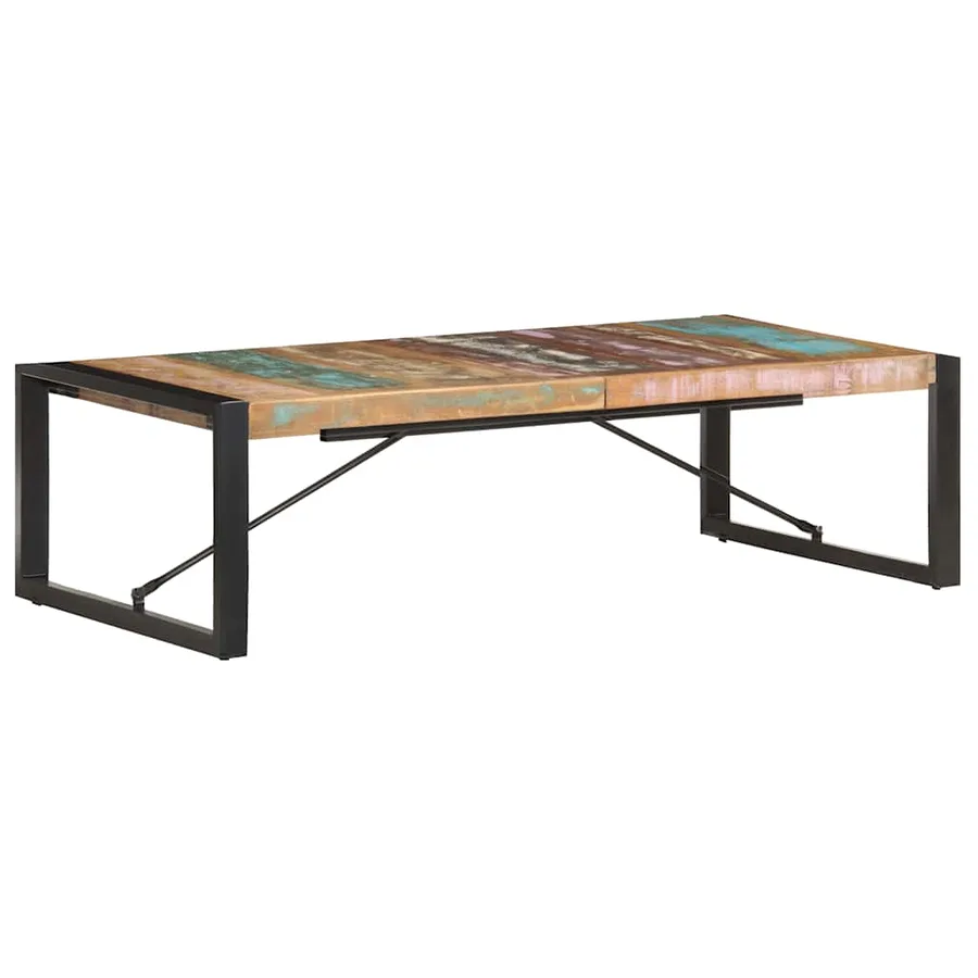Table basse 140x70x40 cm Bois de récupération solide - 11