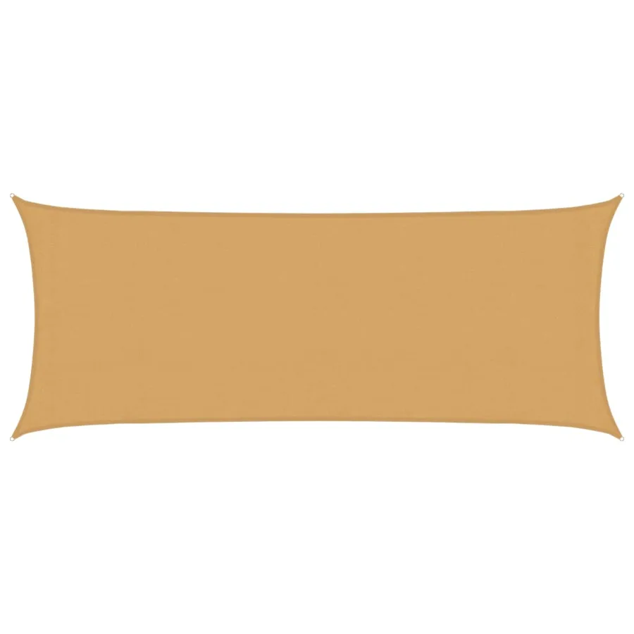 Voile d'ombrage 160 g/m² rectangulaire sable 2x5 m PEHD - 2
