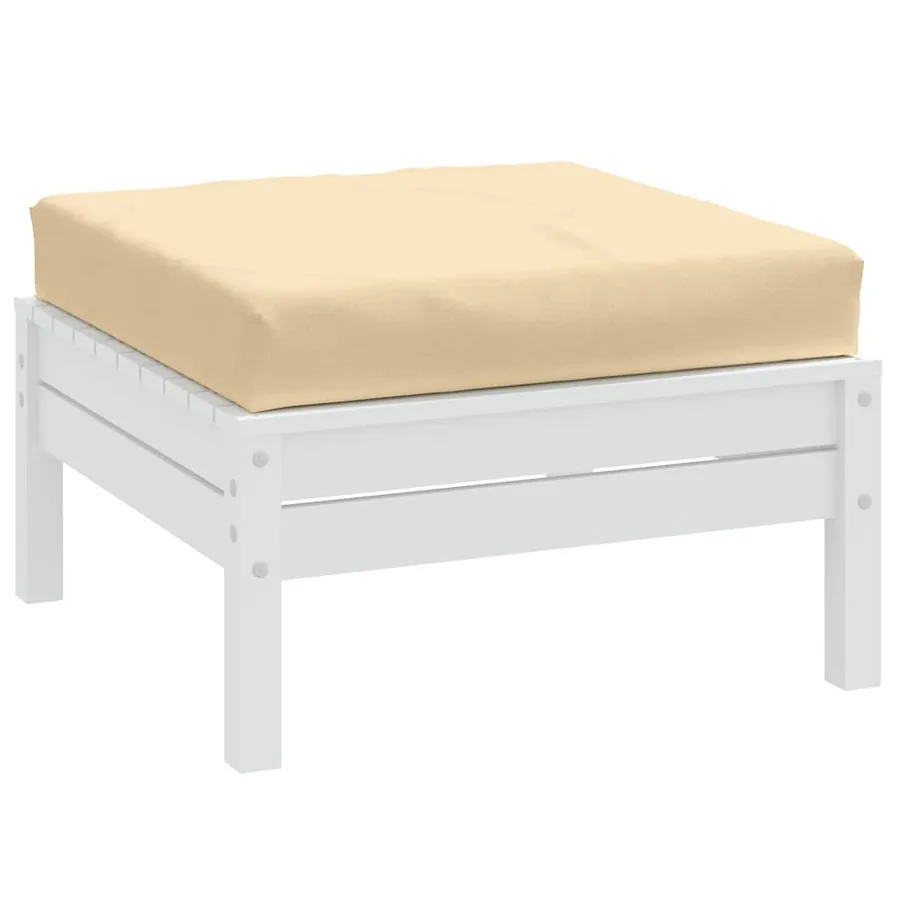 Coussin de palette beige mélangé 60x60x9,5 cm tissu