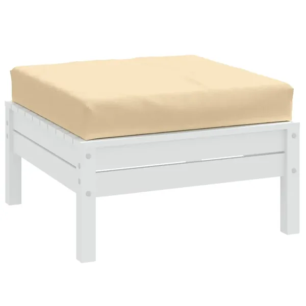 Coussin de palette beige mélangé 60x60x9,5 cm tissu