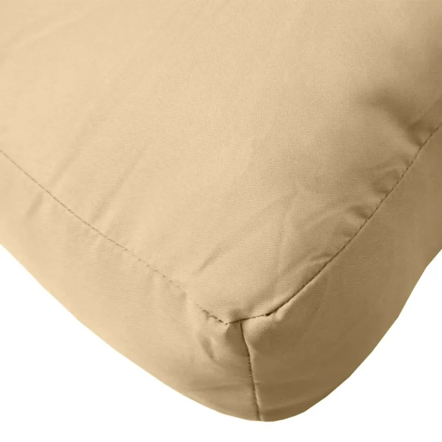 Coussin de palette beige mélangé 60x60x9,5 cm tissu - 5