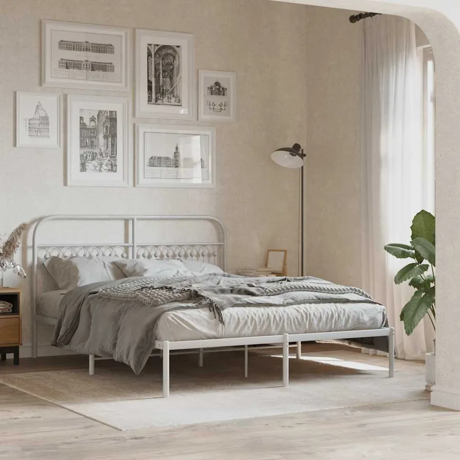 Tête de lit de remplacement métal blanc 150 cm - 3