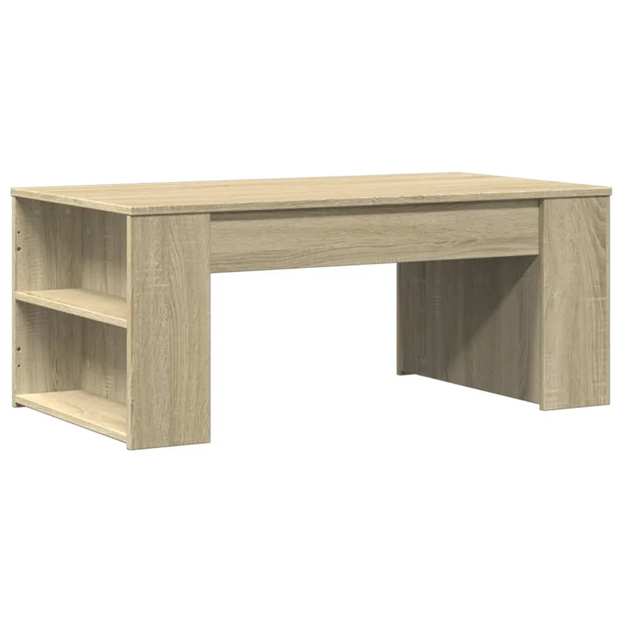 Table basse chêne sonoma 102x55x42 cm bois d'ingénierie - 2