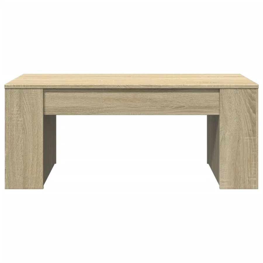 Table basse chêne sonoma 102x55x42 cm bois d'ingénierie - 4