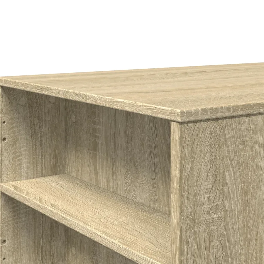 Table basse chêne sonoma 102x55x42 cm bois d'ingénierie - 7