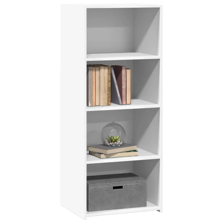 Buffet haut blanc 50x41x124 cm bois d'ingénierie - 3