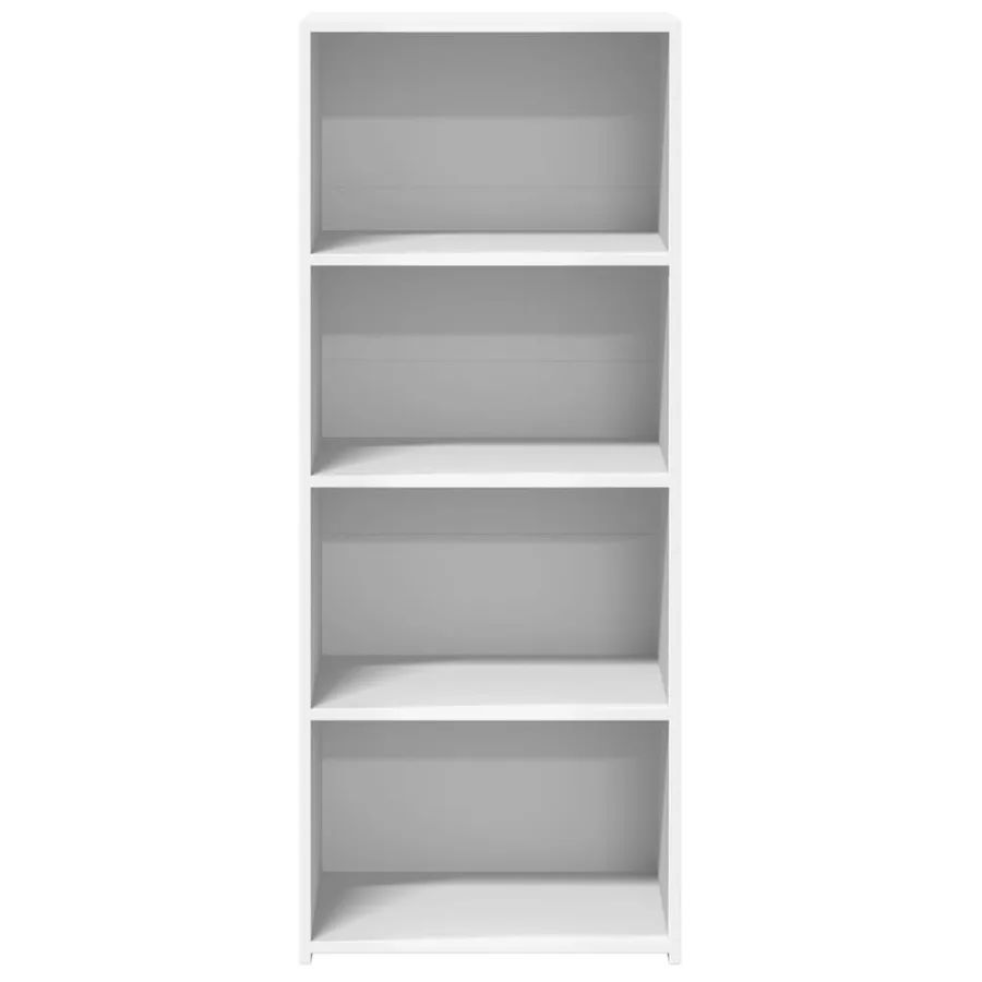 Buffet haut blanc 50x41x124 cm bois d'ingénierie - 4