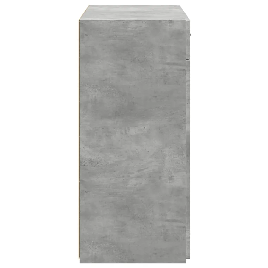 Buffet gris béton 80x42,5x93 cm bois d'ingénierie - 5