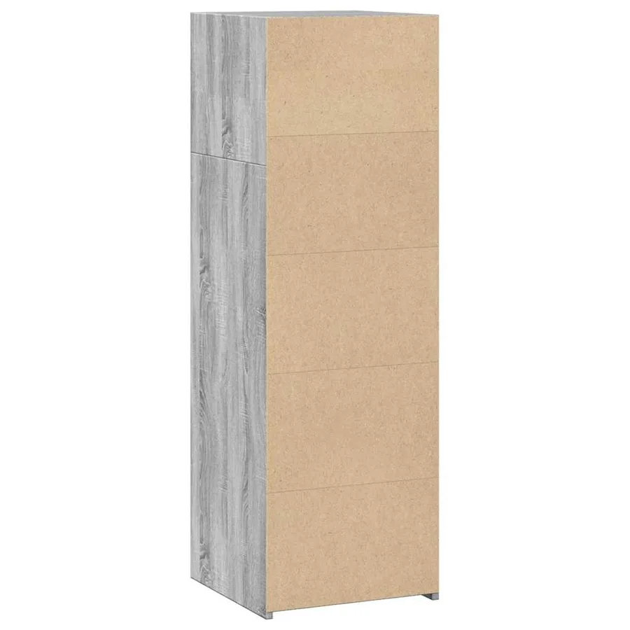 Buffet haut sonoma gris 40x41x124 cm bois d'ingénierie - 6