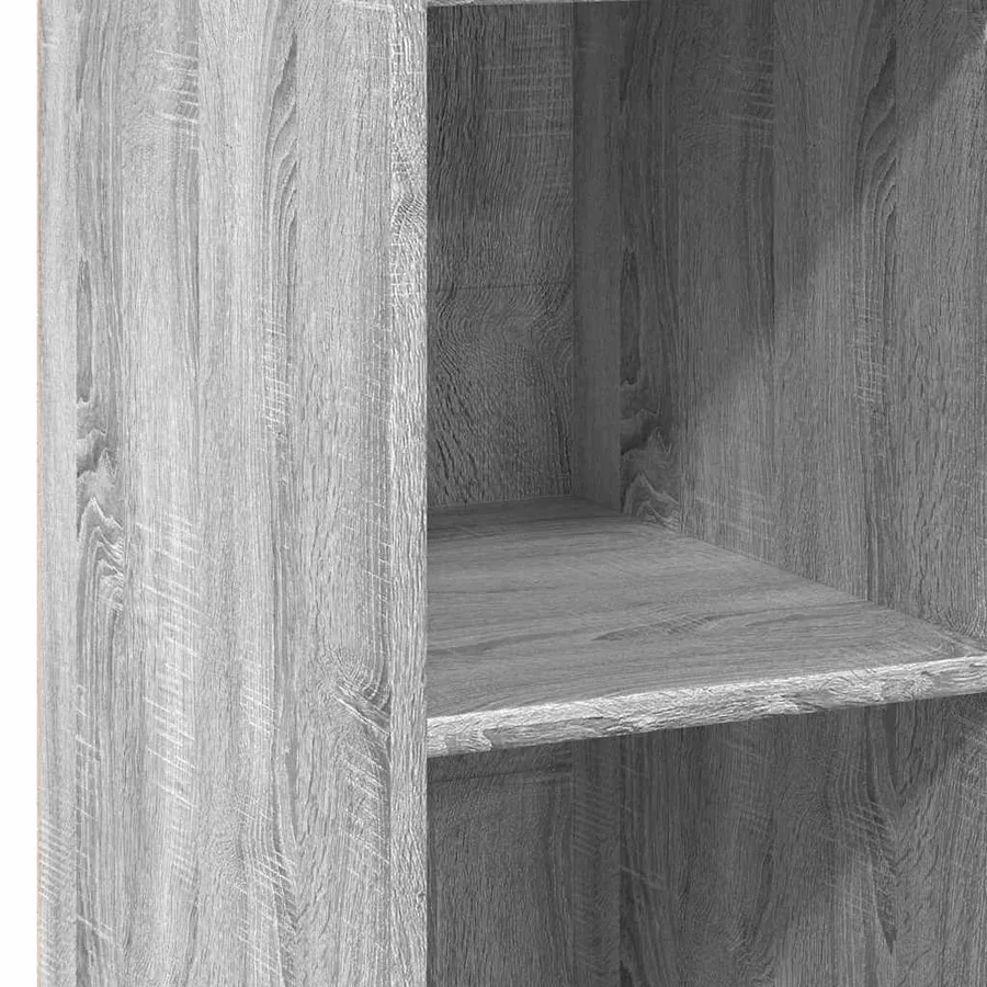 Buffet haut sonoma gris 40x41x124 cm bois d'ingénierie - 7