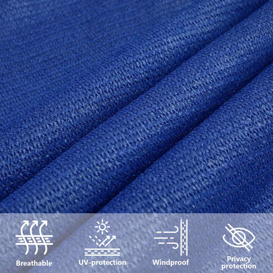 Voile d'ombrage 160 g/m² rectangulaire bleu 3,5x5 m PEHD - 11