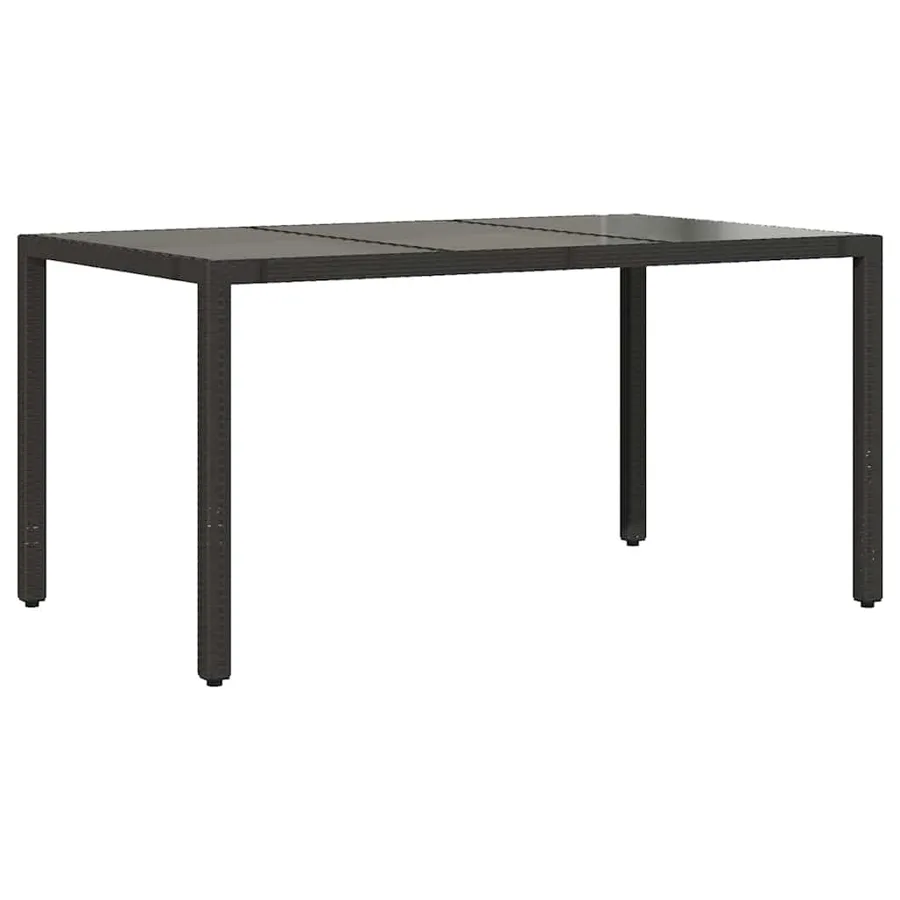 Ensemble de bistro de jardin 7 pcs coussins noir poly rotin - 4