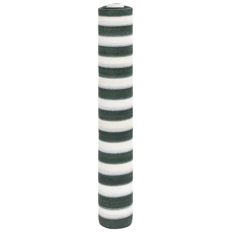 Filet brise-vue vert et blanc 1,8x10 m PEHD 195 g/m²