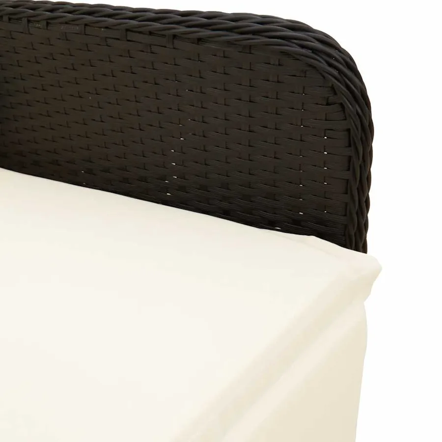 Ensemble de bistro de jardin 5 pcs coussins noir poly rotin - 8