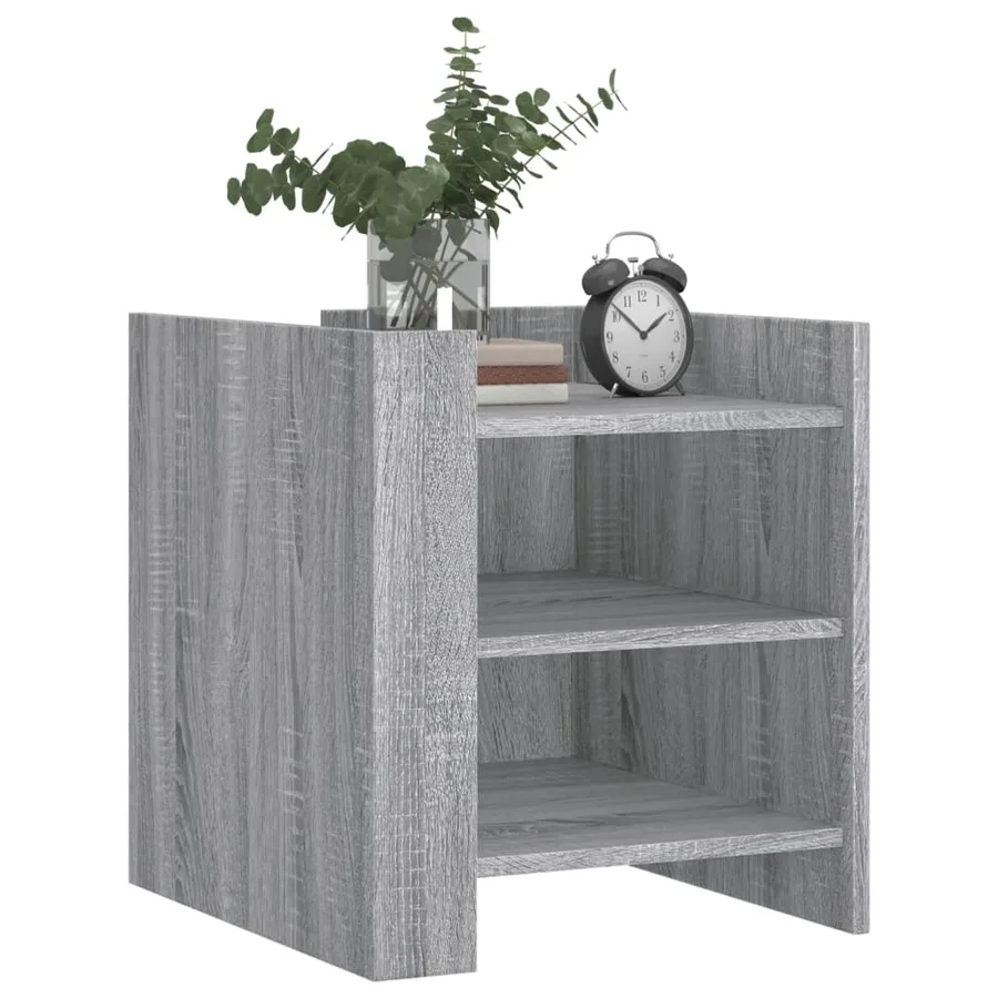 Table de chevet sonoma gris 45x50x50 cm bois d'ingénierie - 3