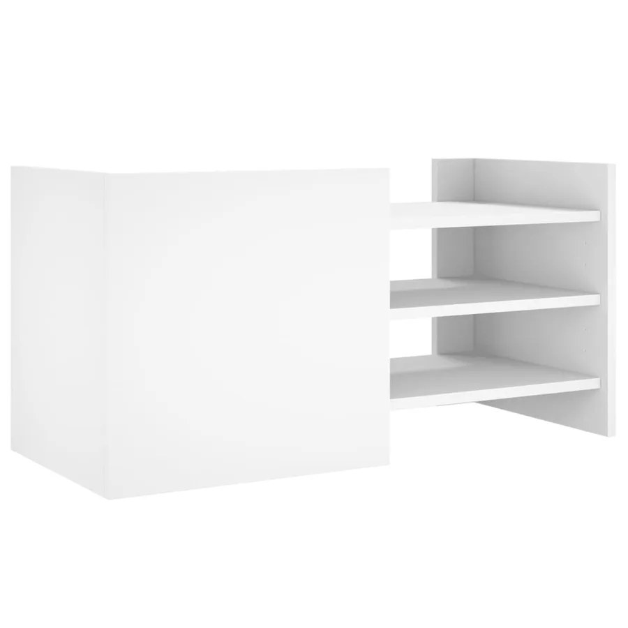 Meuble TV blanc 80x35x40 cm bois d’ingénierie - 6