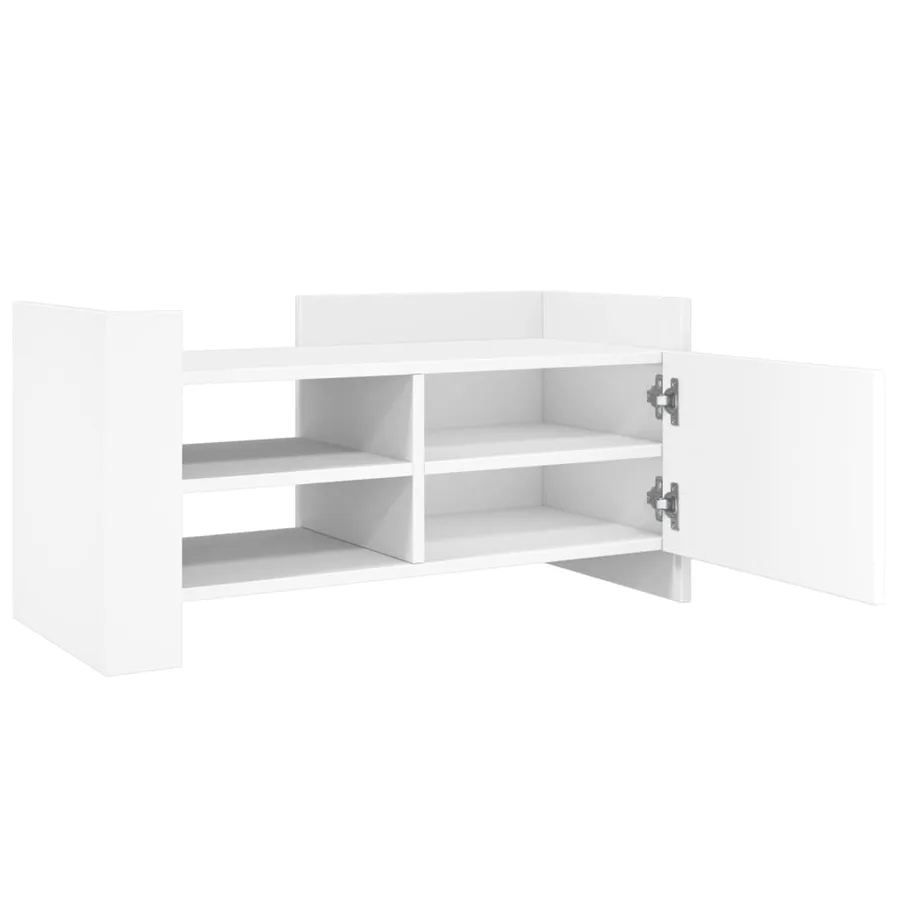 Meuble TV blanc 80x35x40 cm bois d’ingénierie - 7