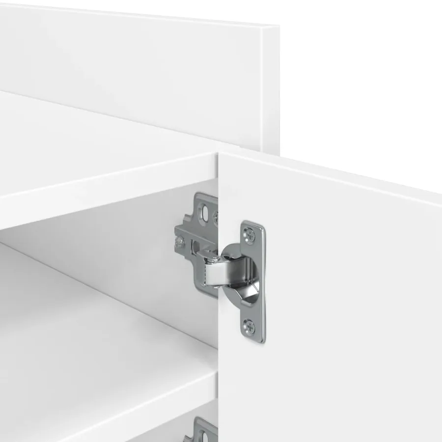 Meuble TV blanc 80x35x40 cm bois d’ingénierie - 9