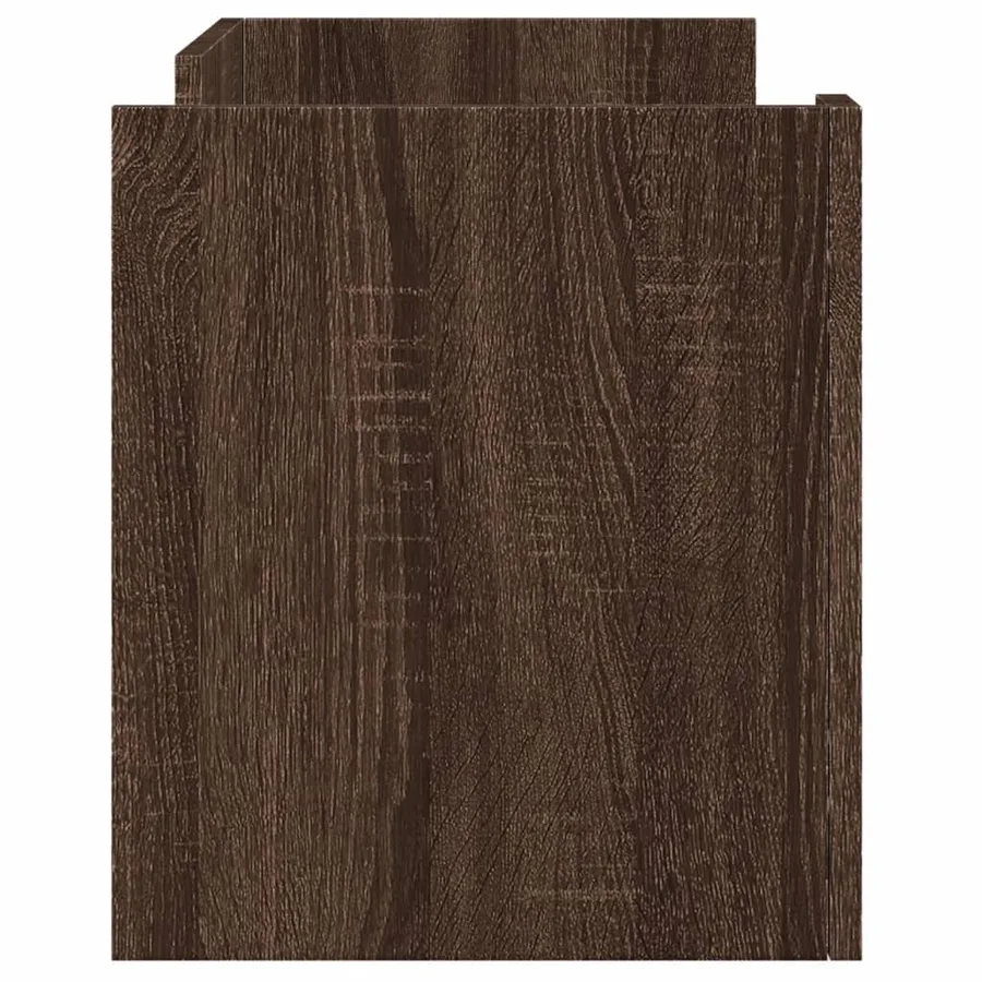 Meuble TV chêne marron 80x35x40 cm bois d'ingénierie - 5