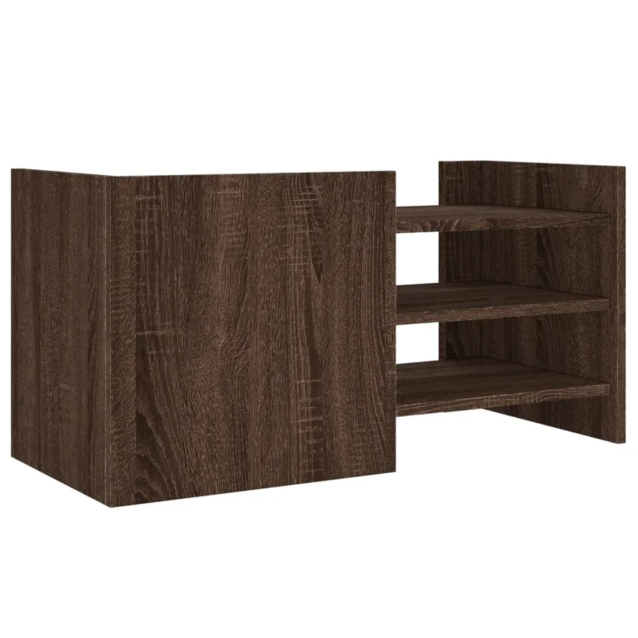 Meuble TV chêne marron 80x35x40 cm bois d'ingénierie - 6