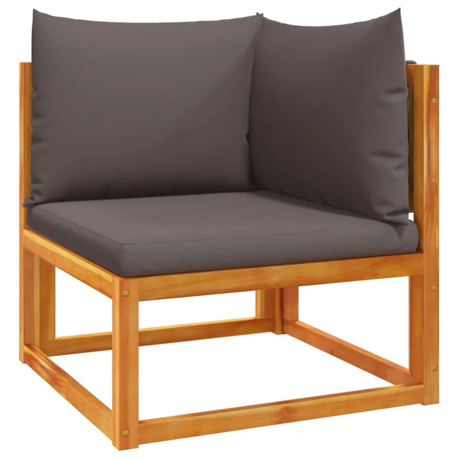 Ensemble de canapés de jardin 8 pièces avec coussins en bois d'acacia et corde - 6