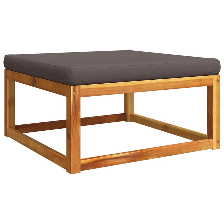 Ensemble de canapés de jardin 6 pièces avec coussins en bois d'acacia et corde - 4