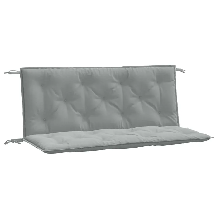 Coussins de banc de jardin lot de 2 gris clair mélangé tissu - 2