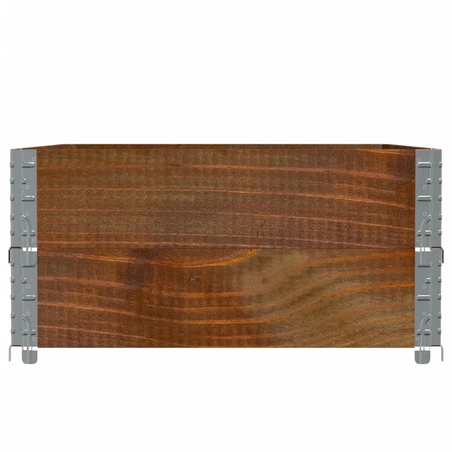 Jardinière marron 120x80 cm bois massif de pin - 4